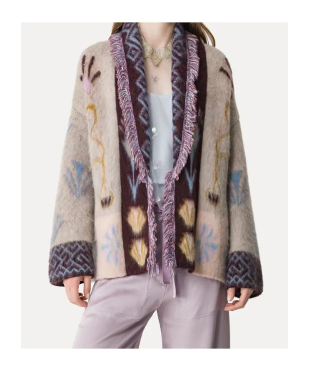 Longline Cardigan In Baby Alpaca Wool