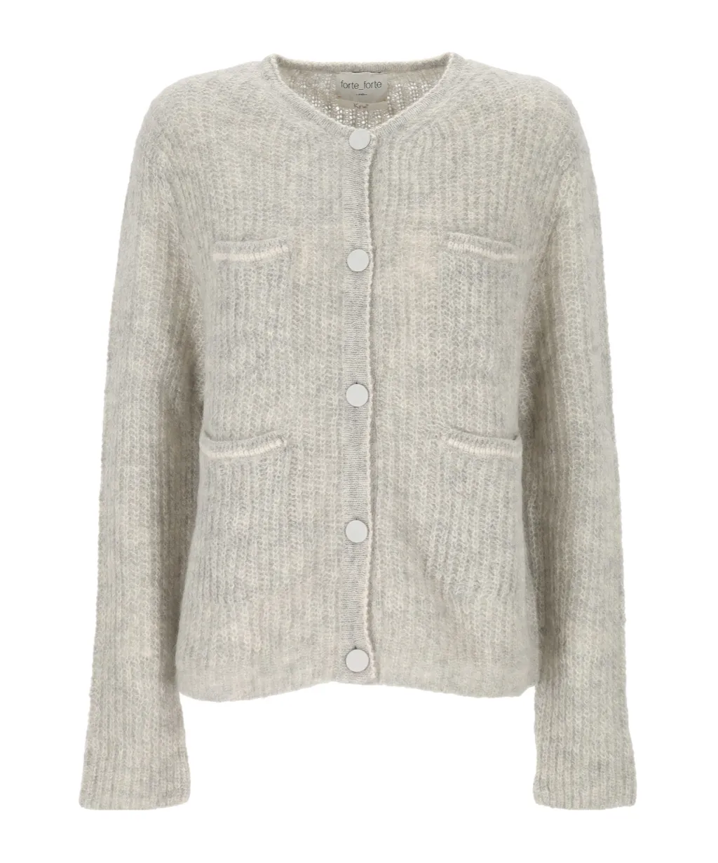 Buttoned Knit Cardigan