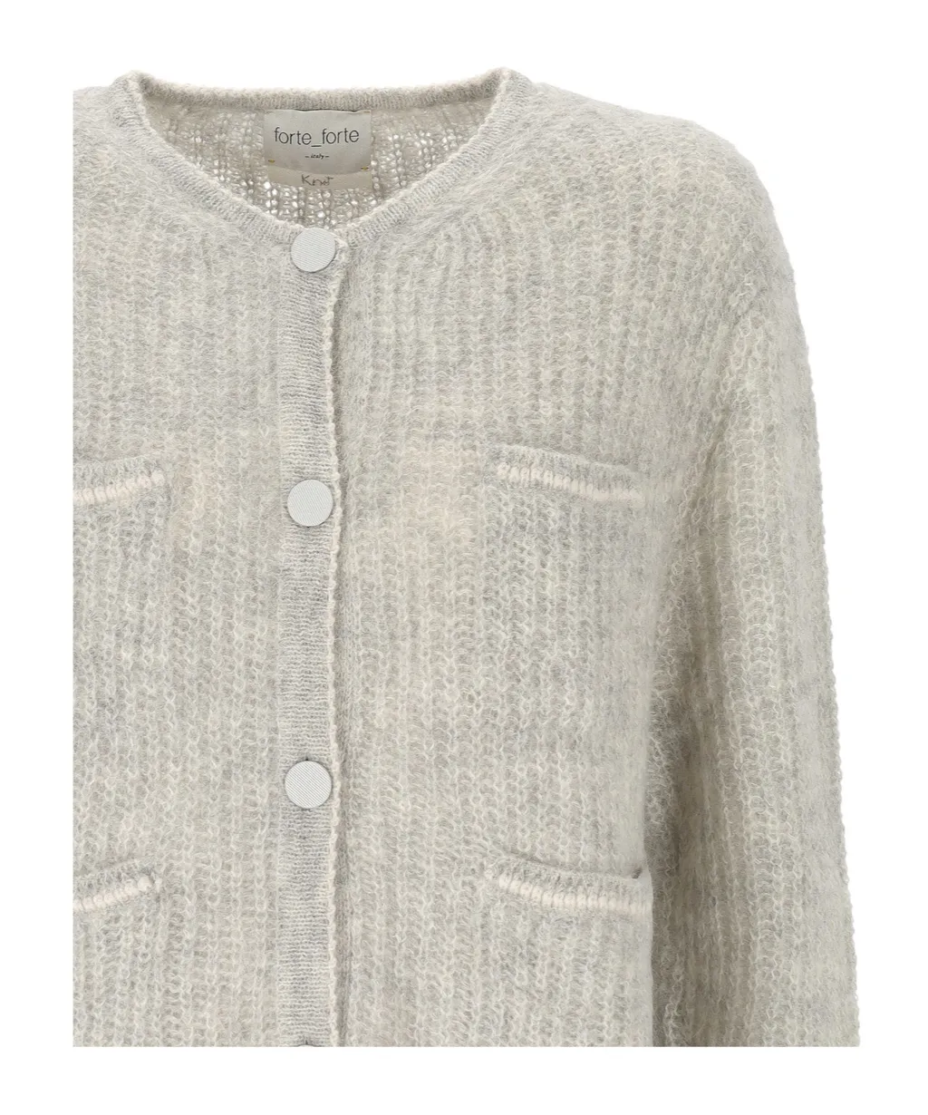 Buttoned Knit Cardigan