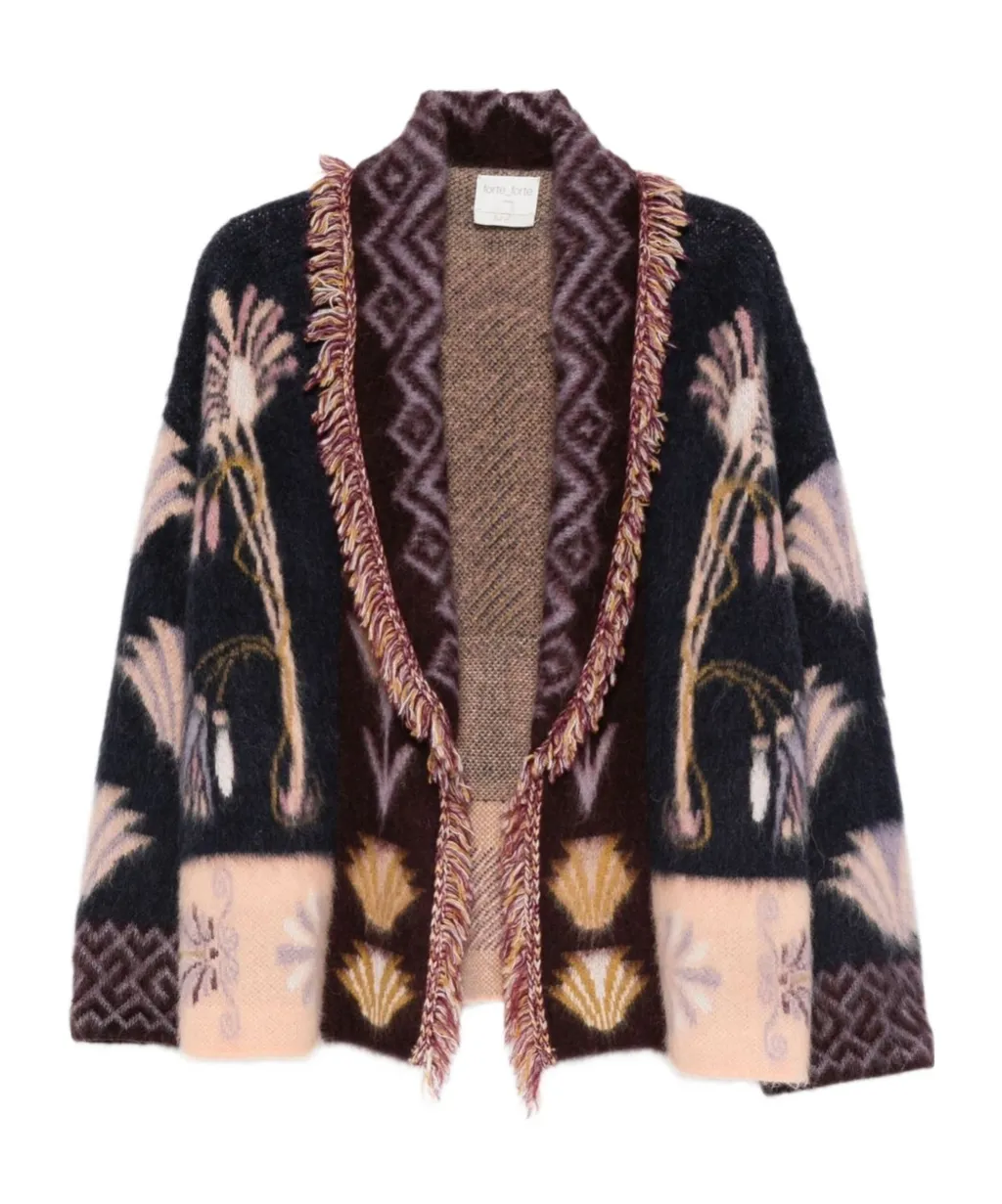 Long-Sleeved Knitted Cardigan