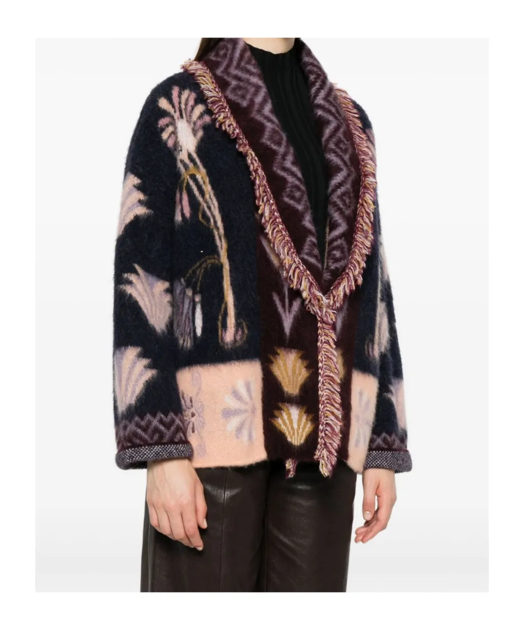 Long-Sleeved Knitted Cardigan