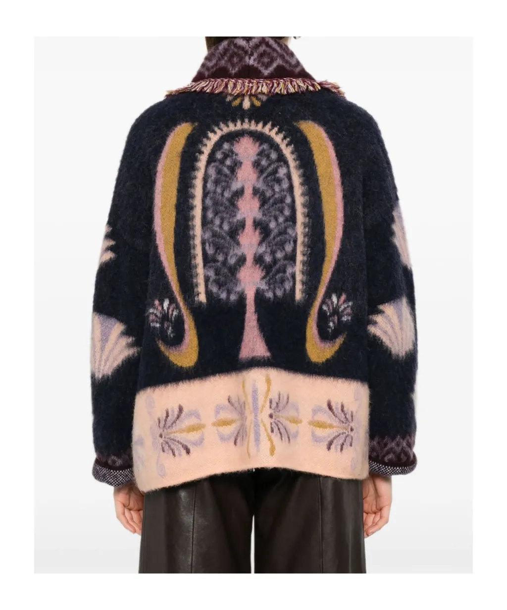 Long-Sleeved Knitted Cardigan