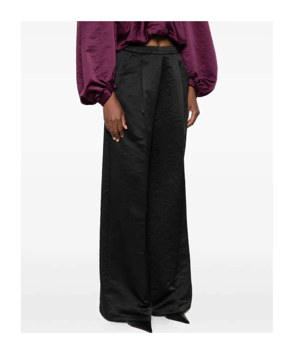 Pleated Cupro Trousers