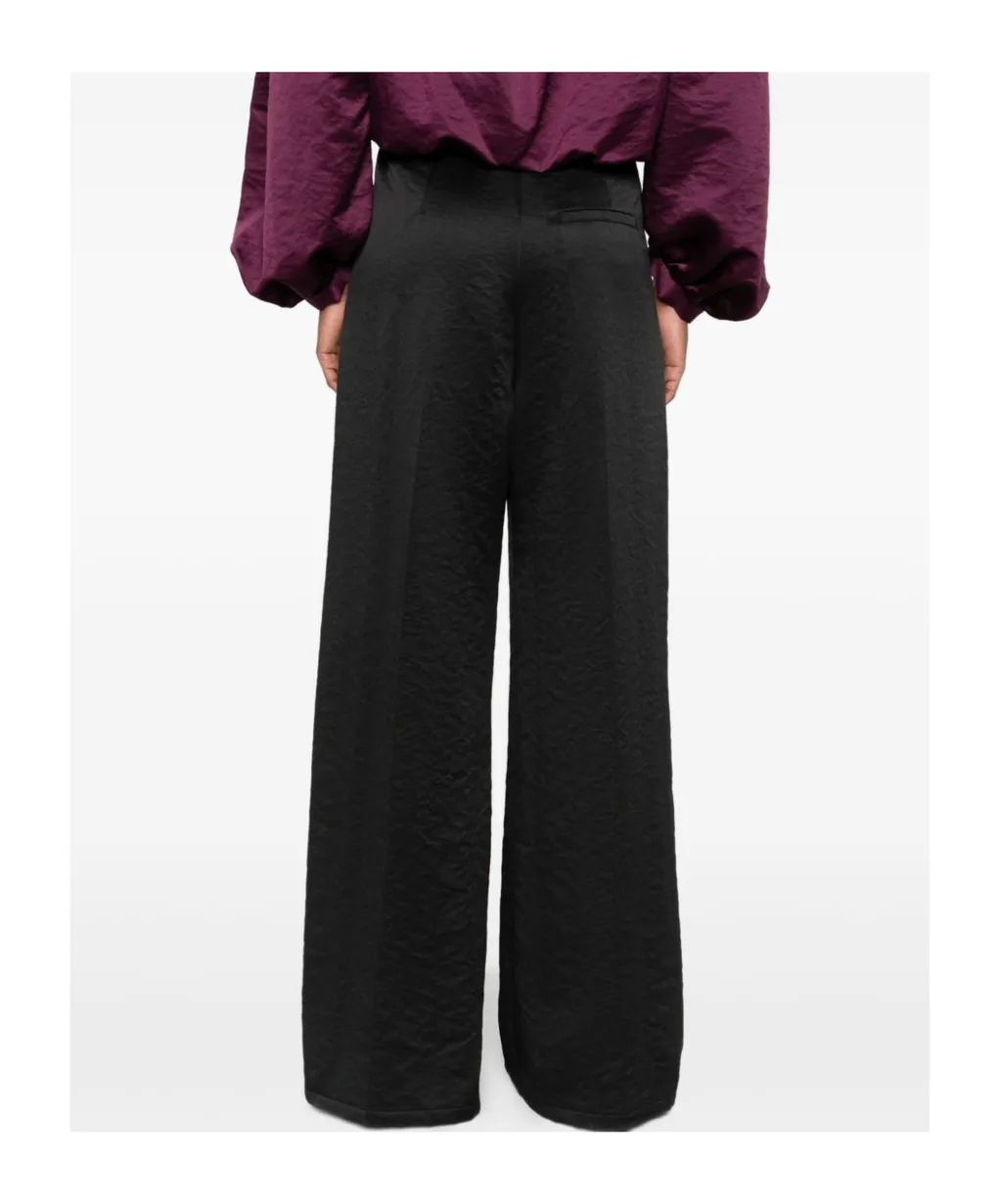 Pleated Cupro Trousers