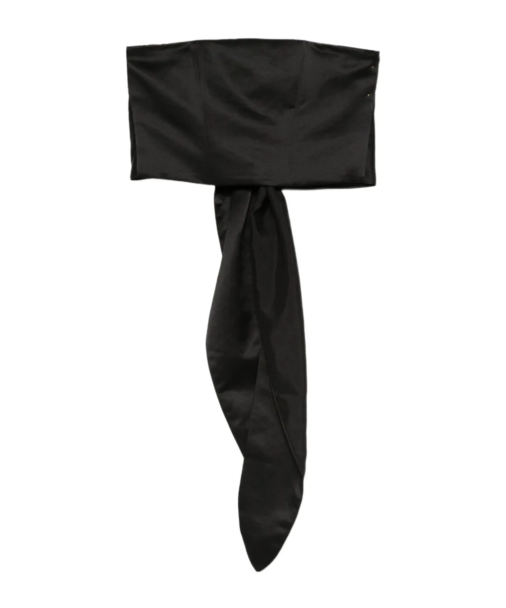 Tie-Fastening Bandeau Top