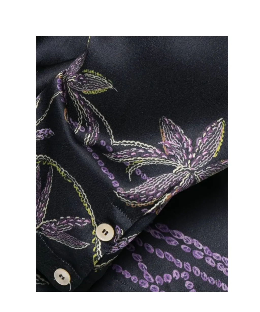 Embroidered Button-Up Top