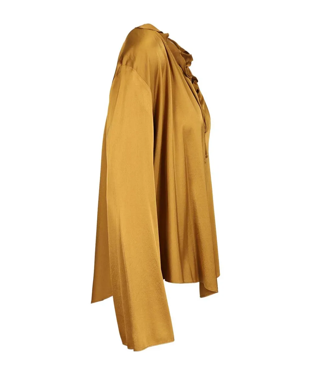 Drawstring V-Neck Top