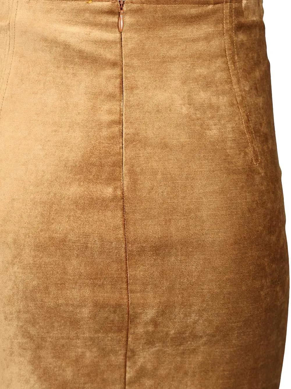 Stretch Velvet Pencil Skirt