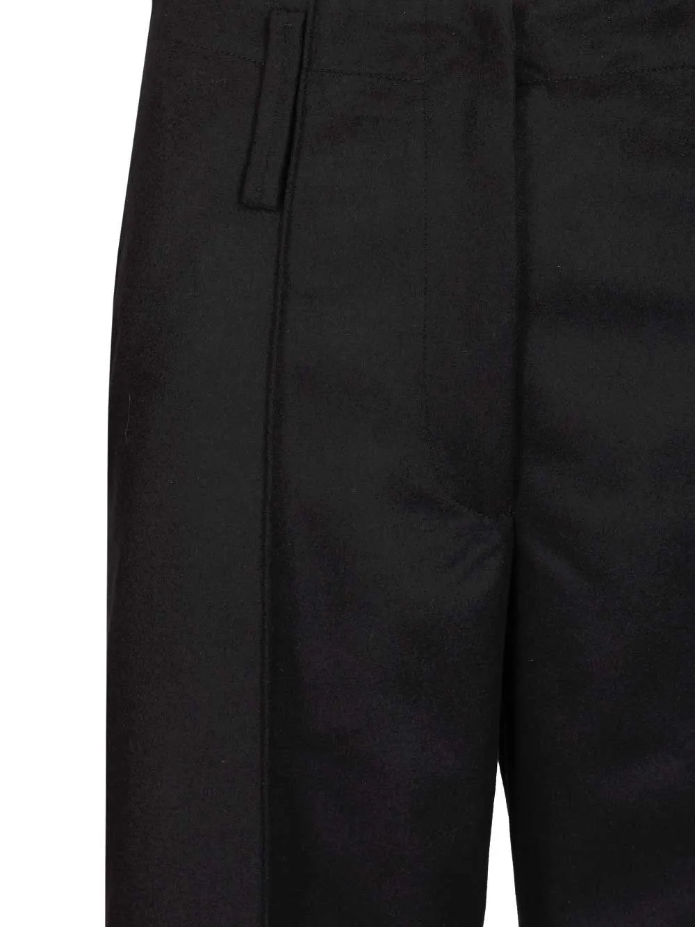 Zip-Fastening Wool Pants