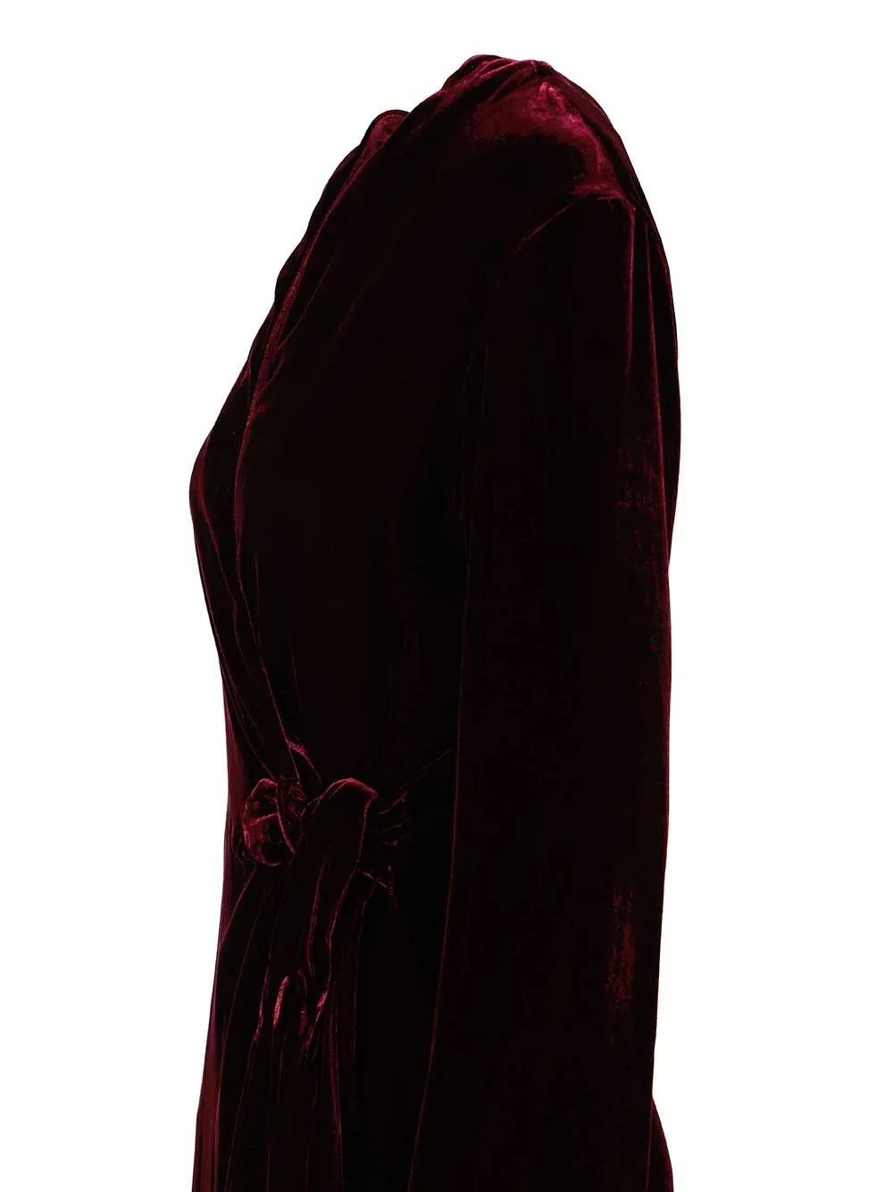Velvet Crossover Midi Dress