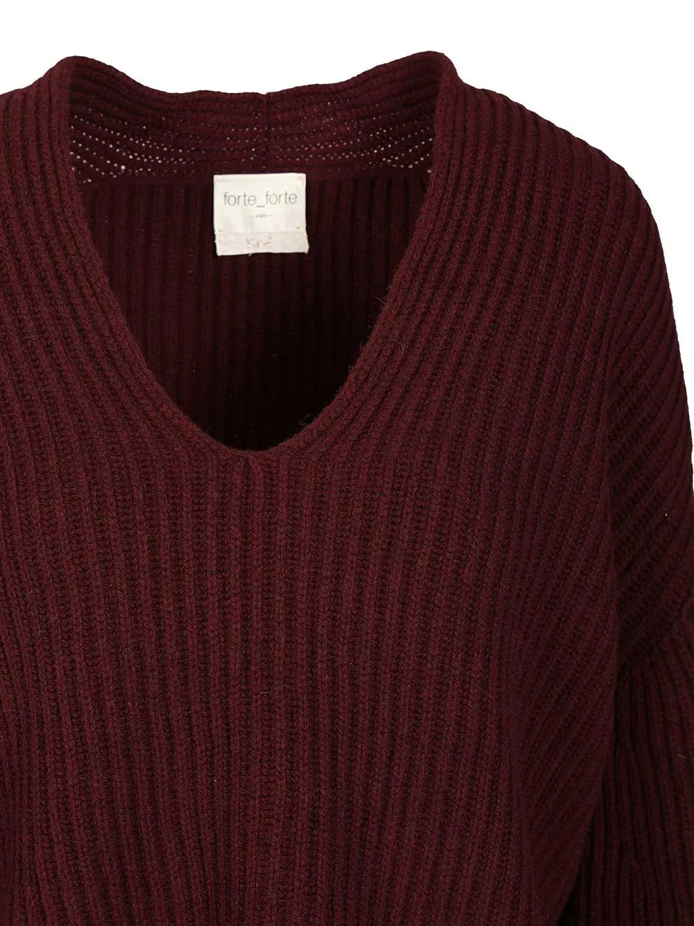 V-Neck Ribbed Knitwear