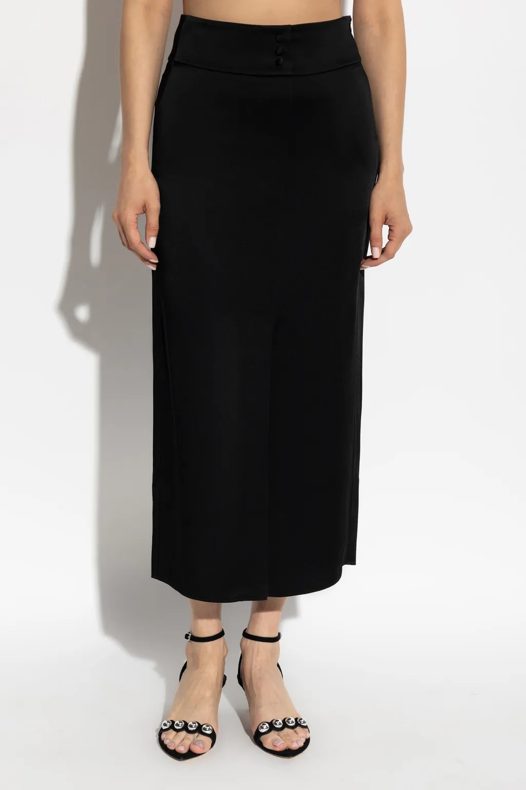 High-Waisted Midi Skirt