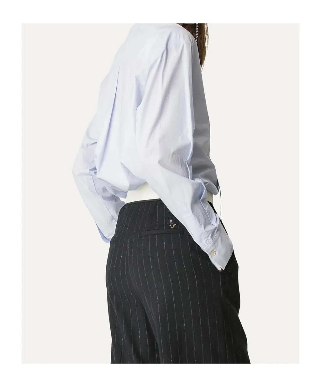 Grosgrain-Tie Poplin Shirt