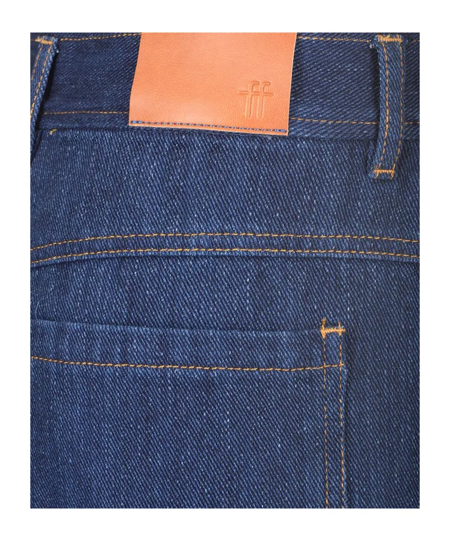 Belt-Loop Denim Shorts