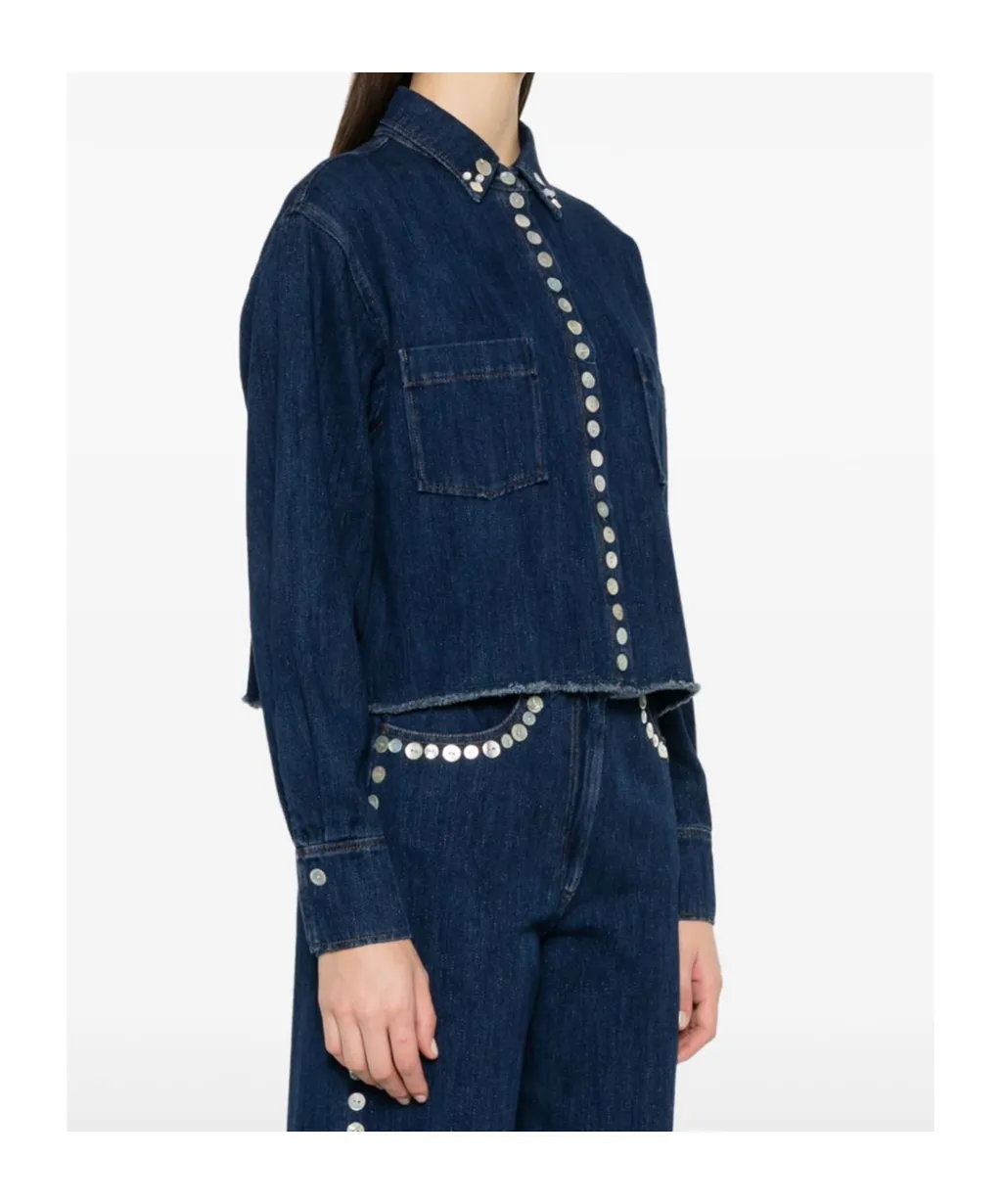 Long-Sleeved Denim Shirt