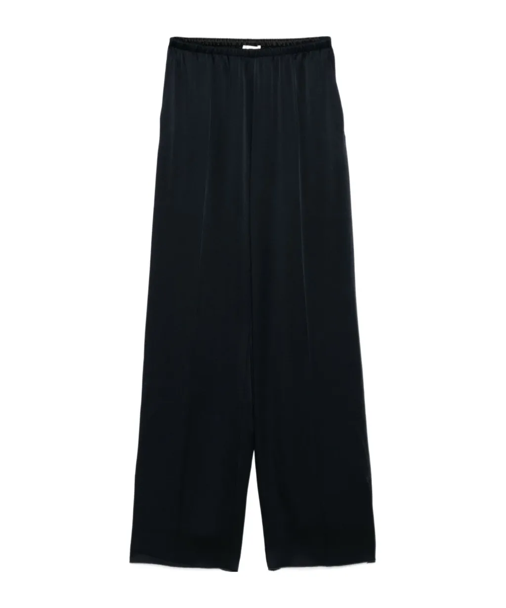 Satin Straight-Leg Trousers