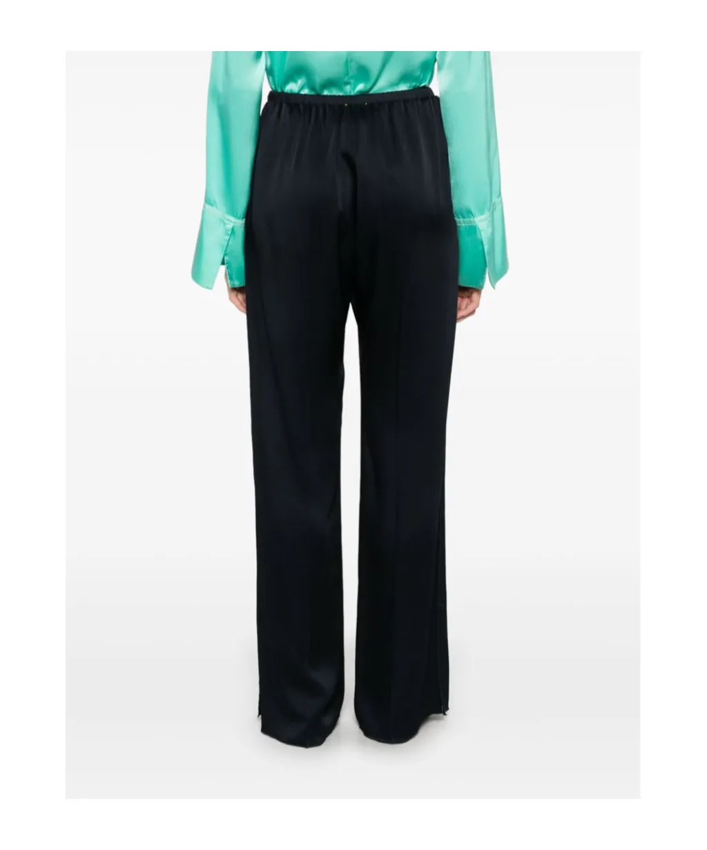 Satin Straight-Leg Trousers
