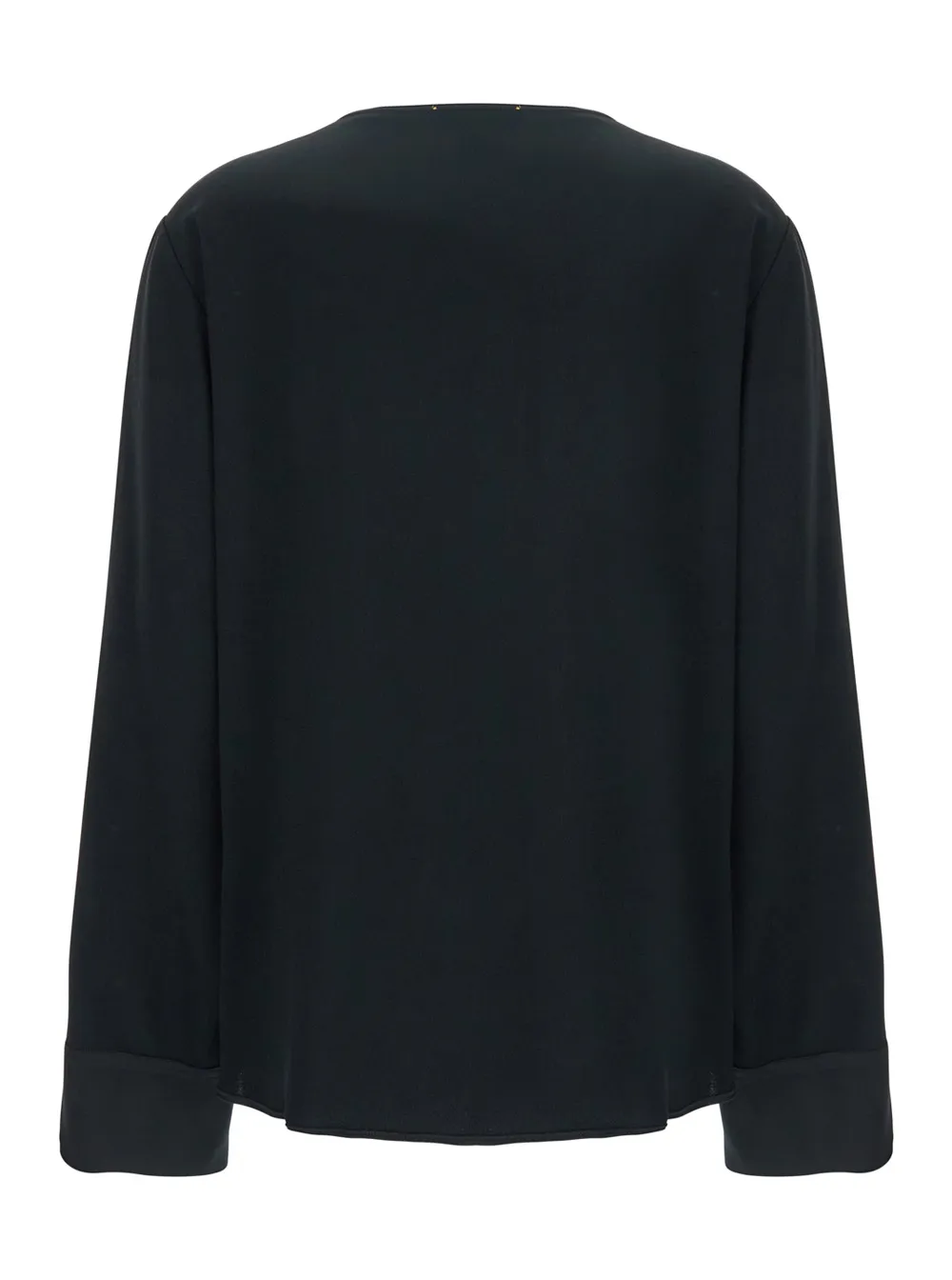V-Neck Slit-Hem Sweater