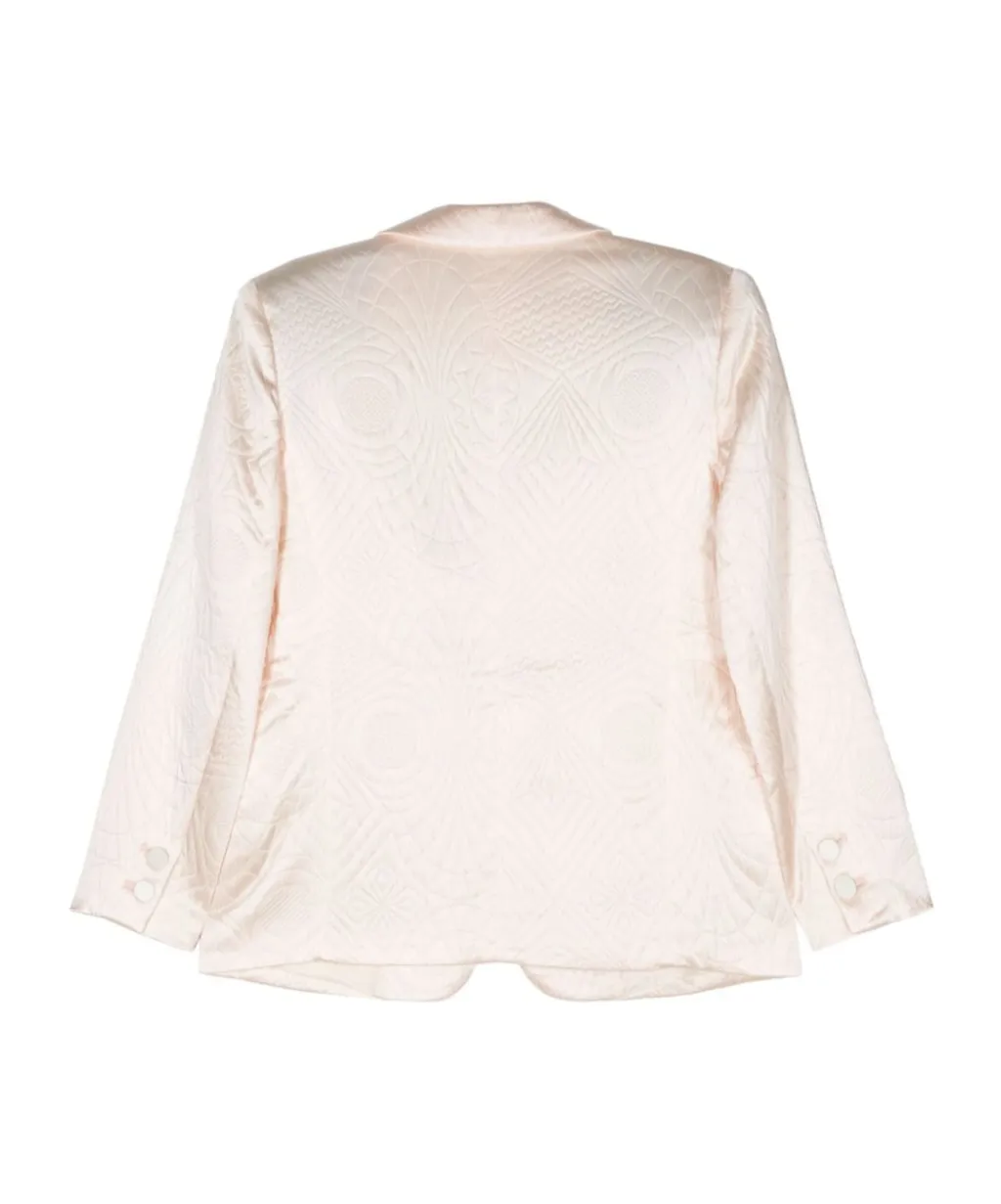 Quilted Single-Breasted Blazer