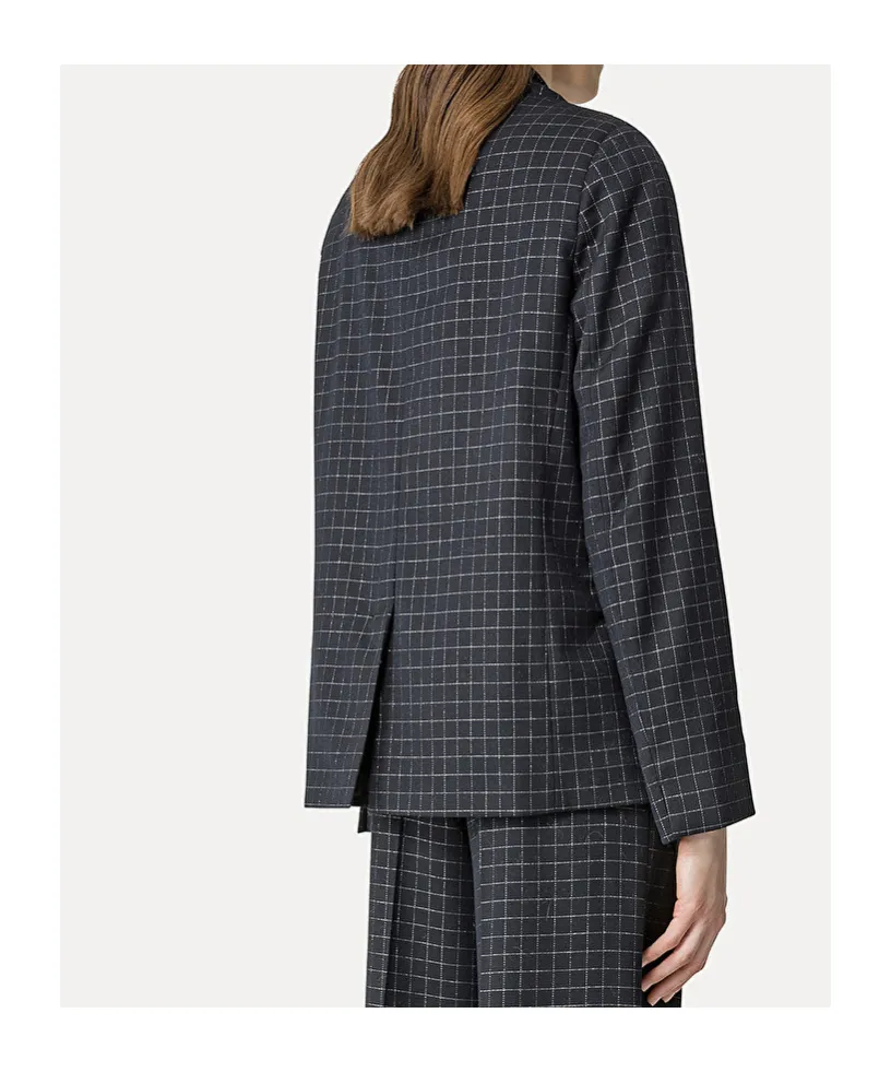 Checked Boxy Jacket