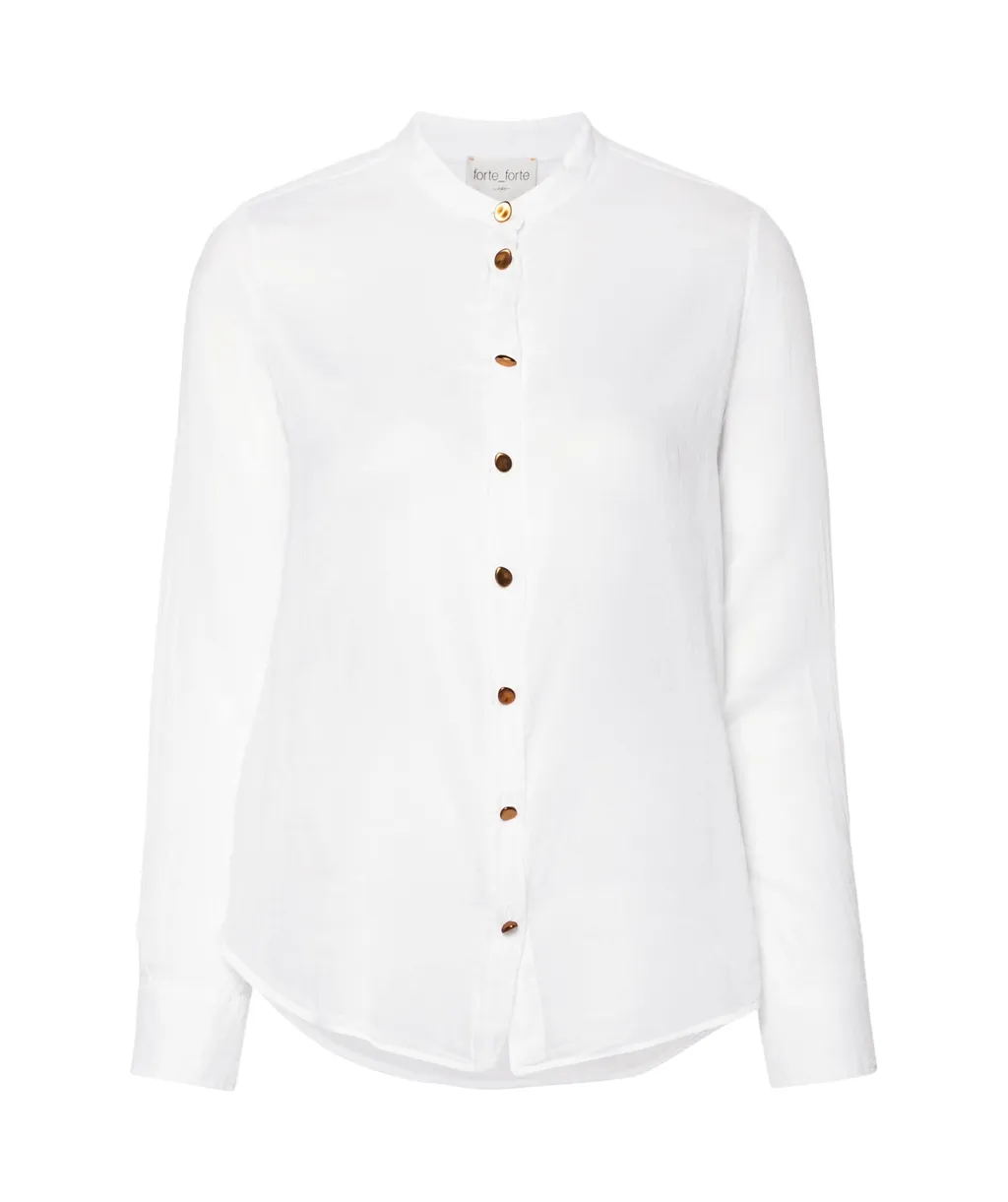 Long-Sleeve Semi-Sheer Shirt