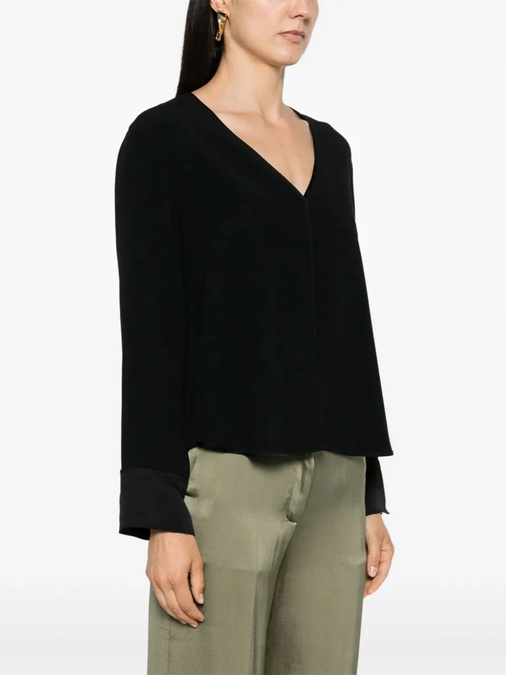 V-Neck Long Sleeve Top