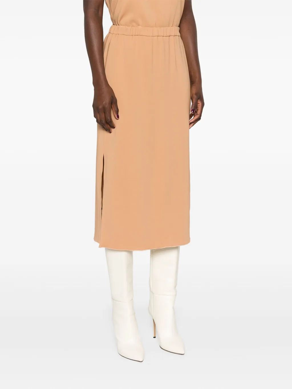 Crepe Midi Skirt