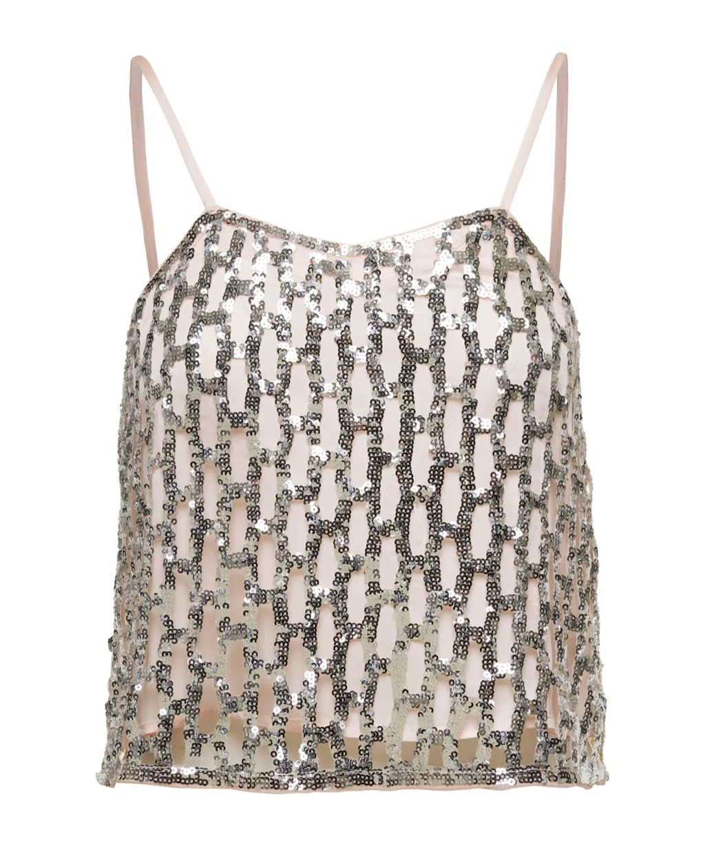 Sequin Mesh Top
