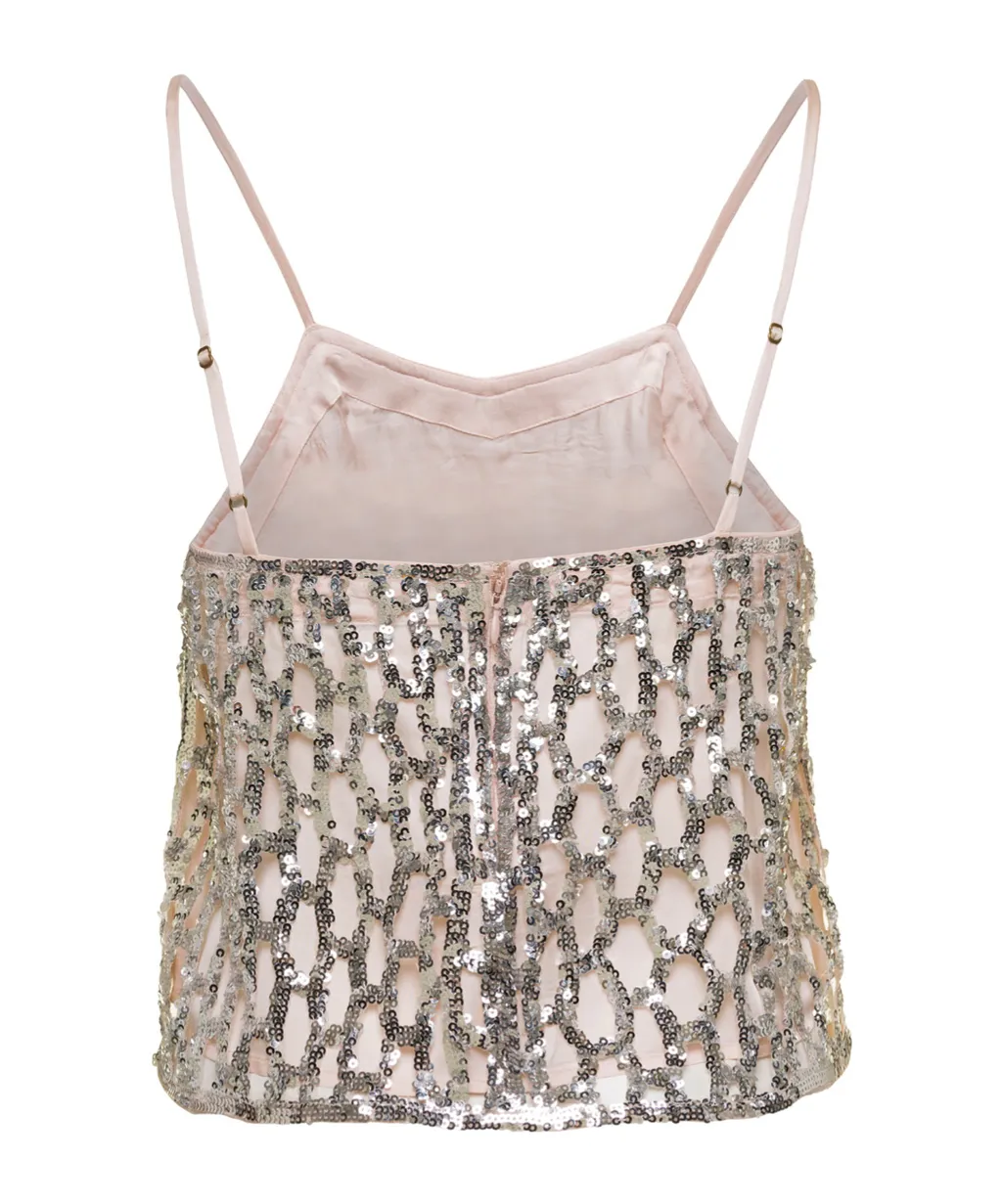 Sequin Mesh Top