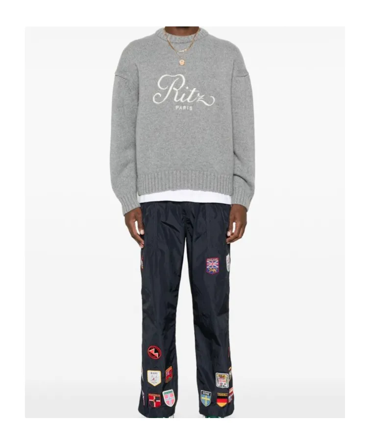 X Ritz Paris Logo Embroidered Knit Jumper