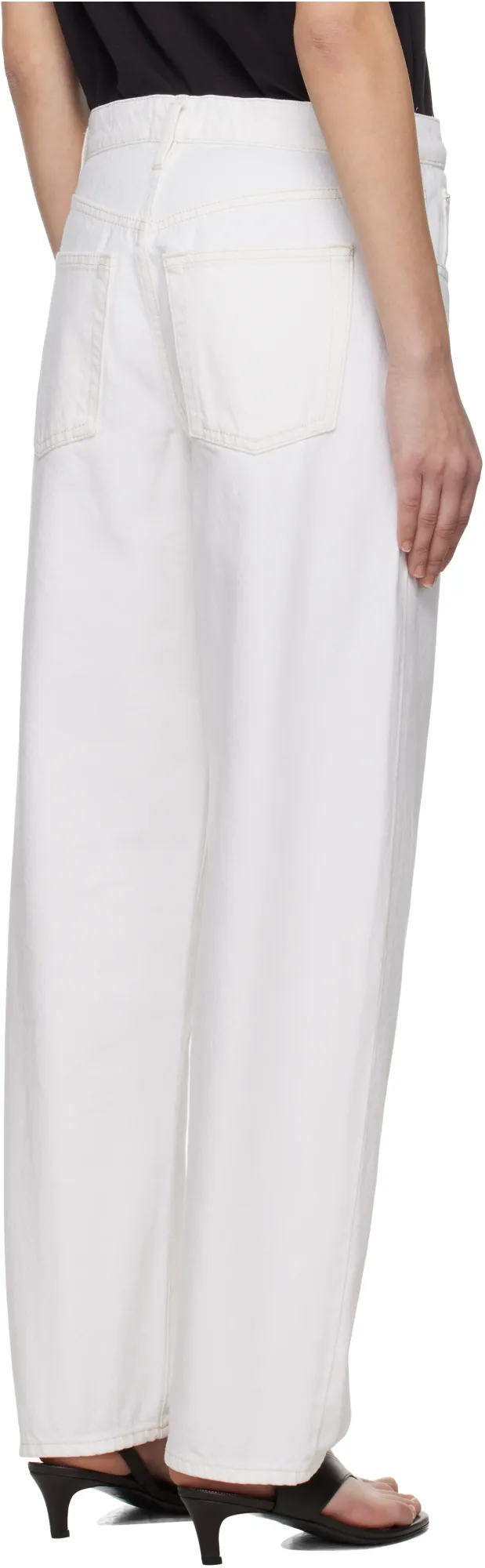 High Waist Long Slung Barrel Jeans