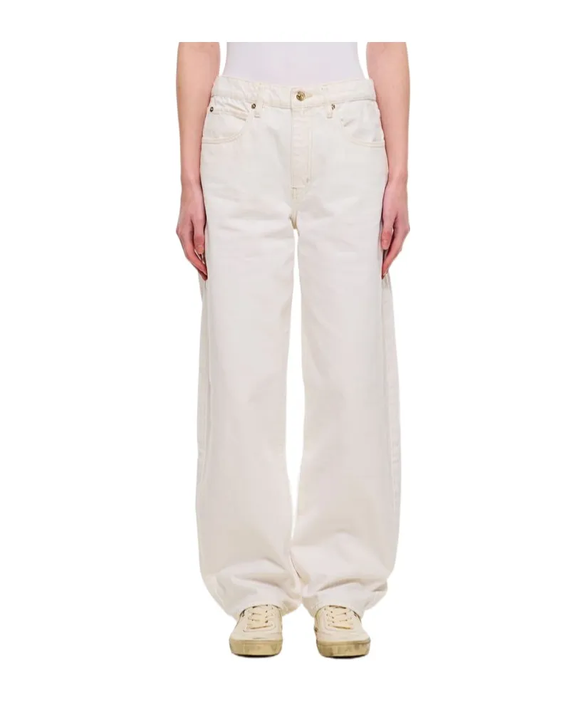 High Waist Long Slung Barrel Jeans