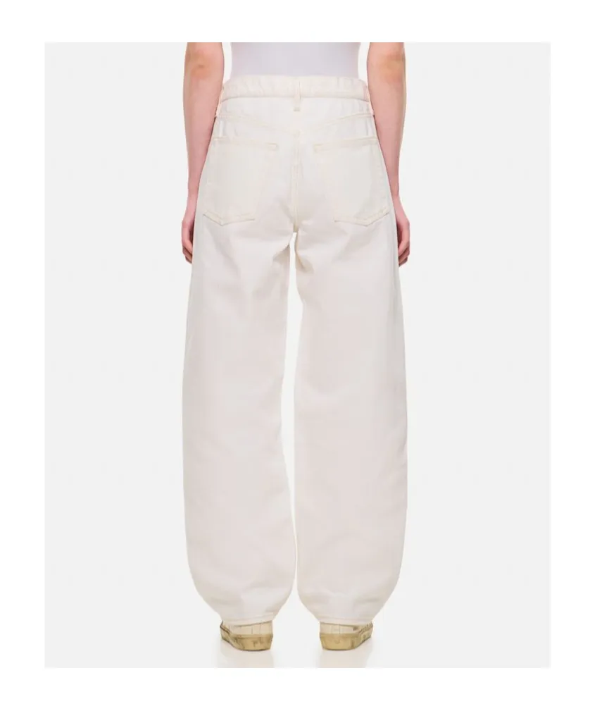 High Waist Long Slung Barrel Jeans