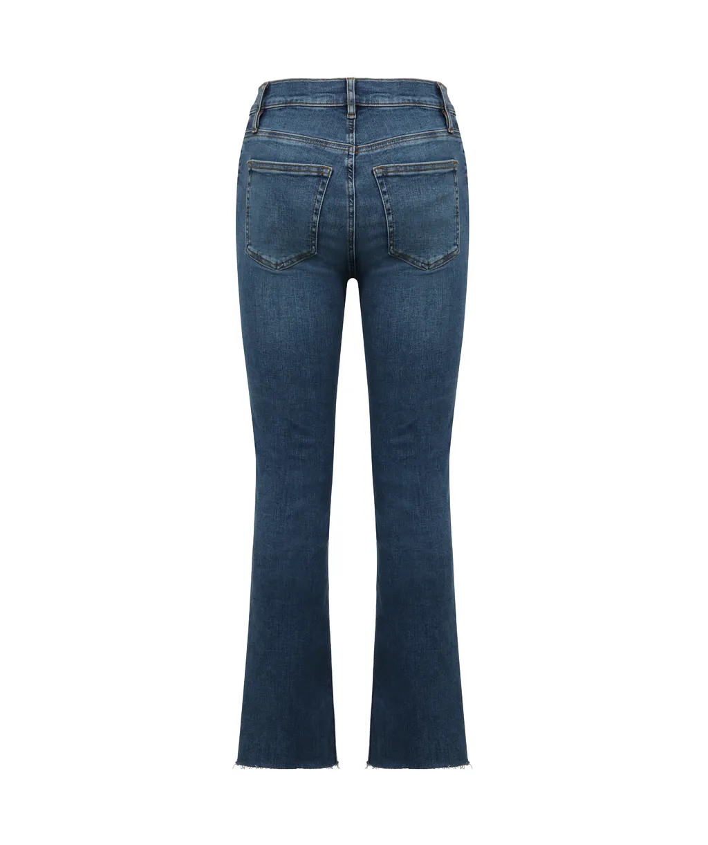 Le High Straight Raw Fray Jeans