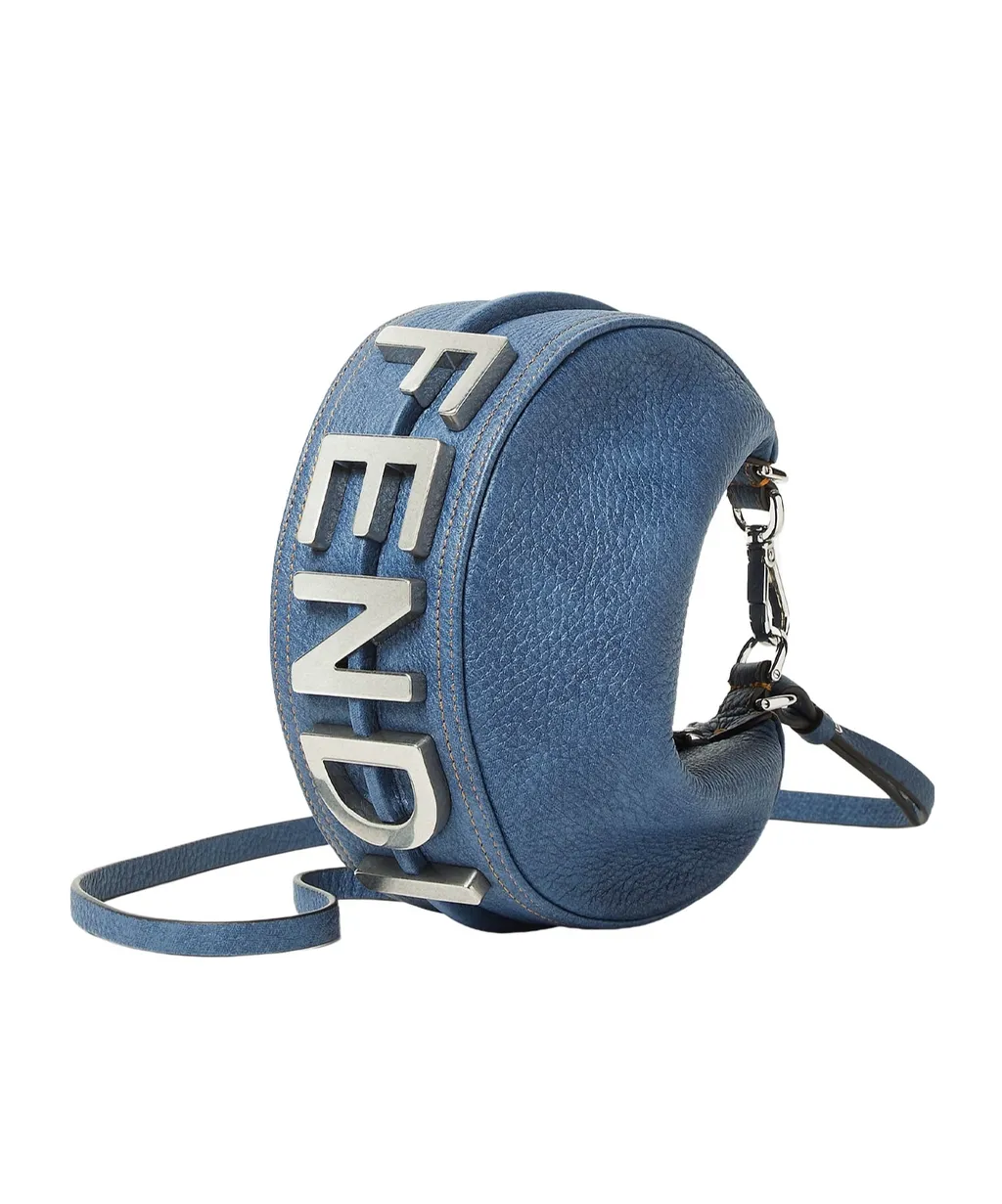 Fendigraphy Logo Lettering Mini Hobo Bag