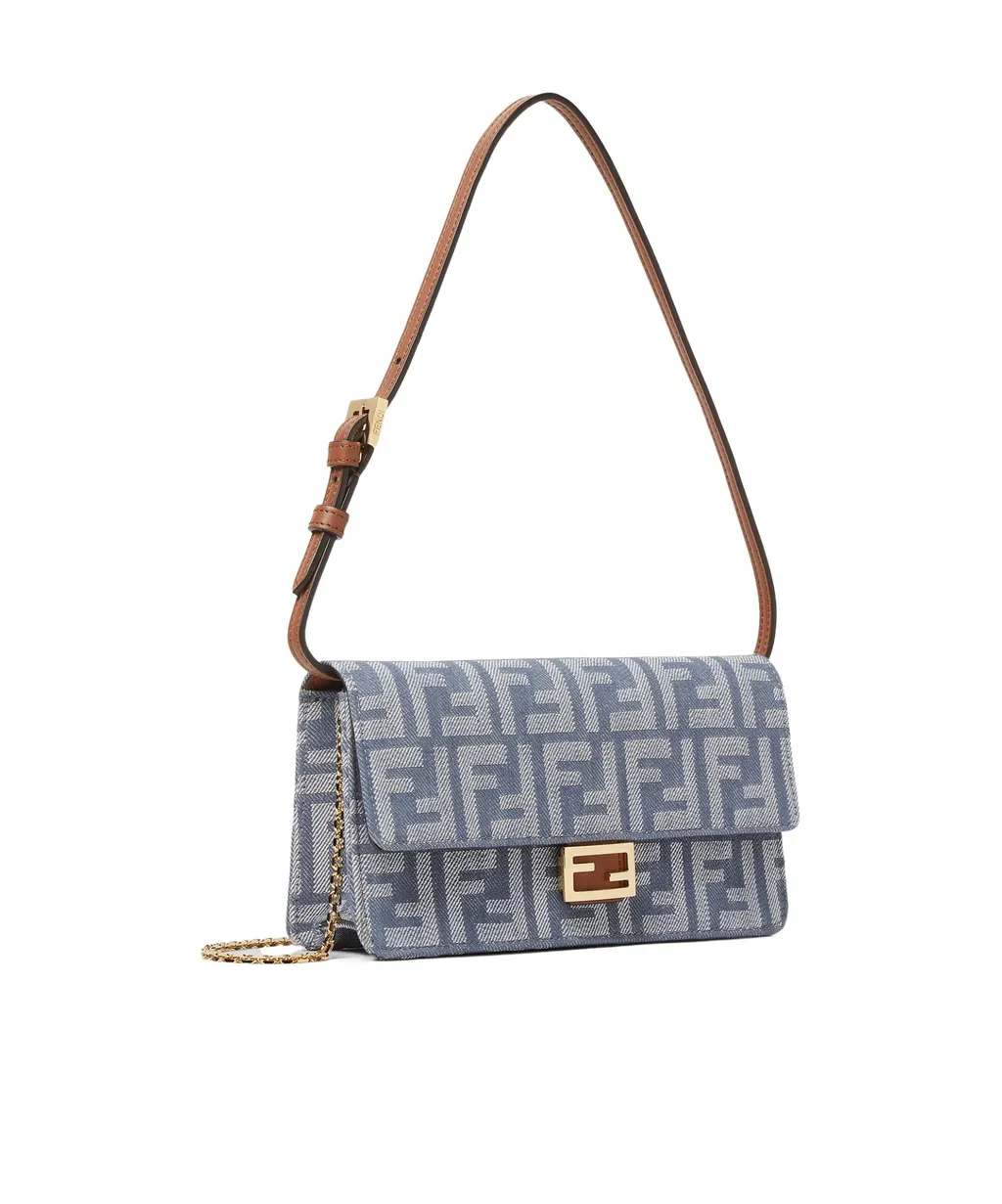 Baguette Ff Jacquard Chain-Linked Wallet
