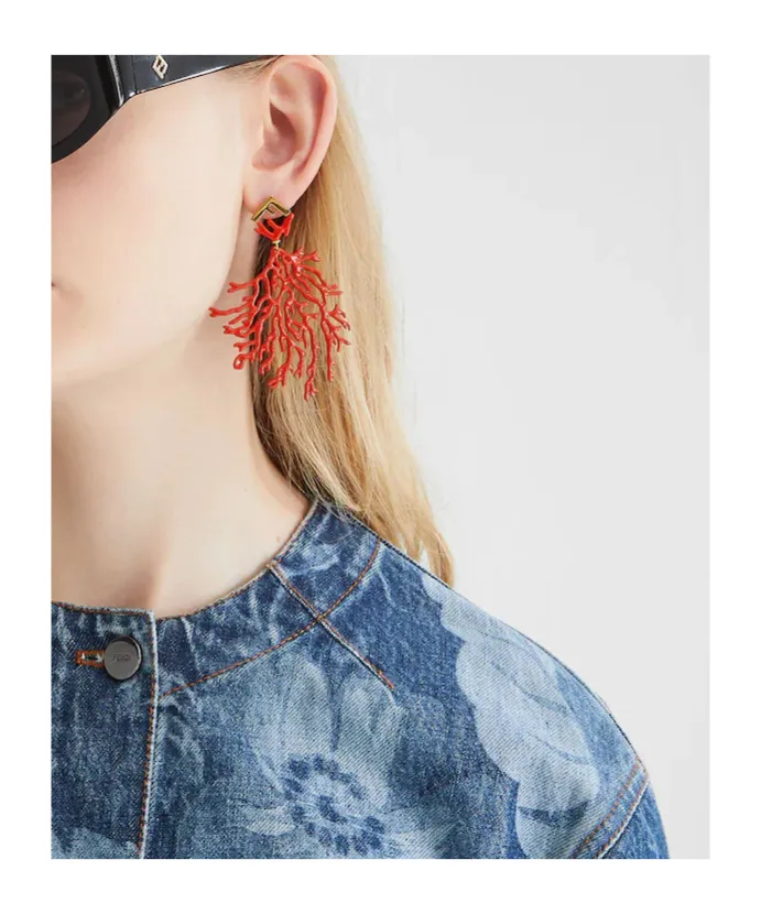 Ff Logo And Pin Buckle Earrings