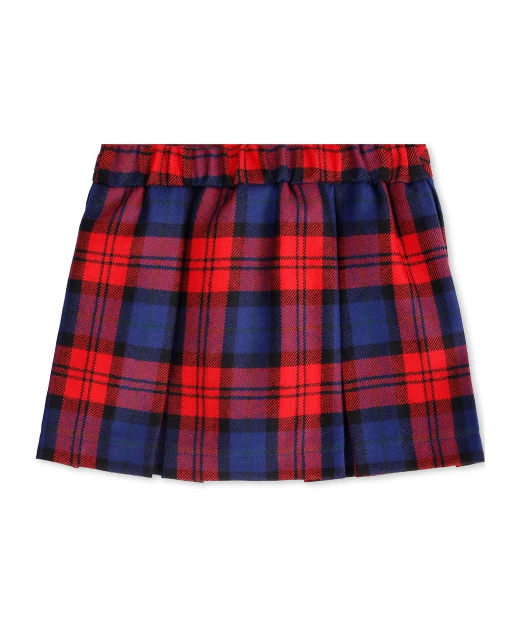 Plaid-Pattern Mini Skirt