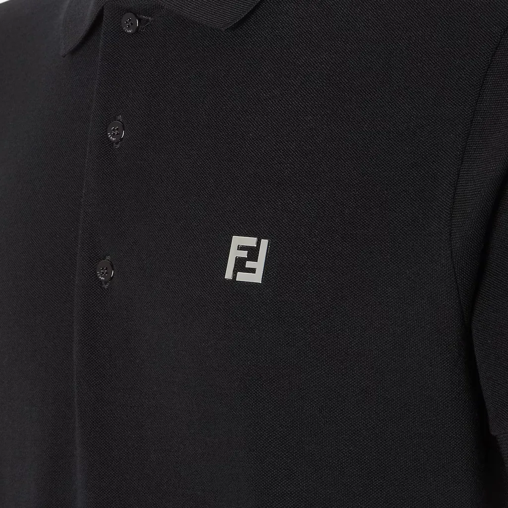 Logo Plaque Short Sleeved Polo Shirt