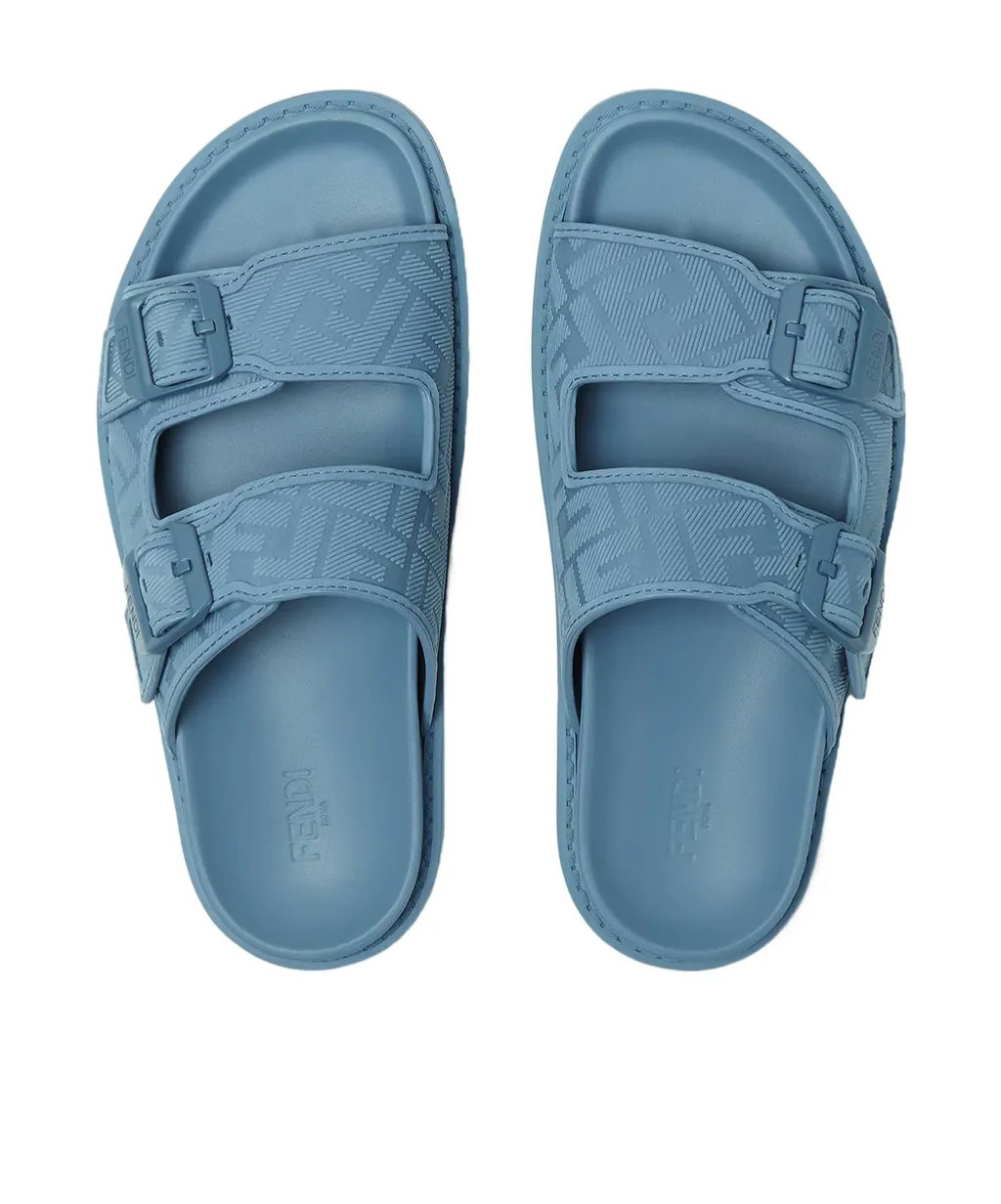 Light Blue Nubuck Leather Sandals