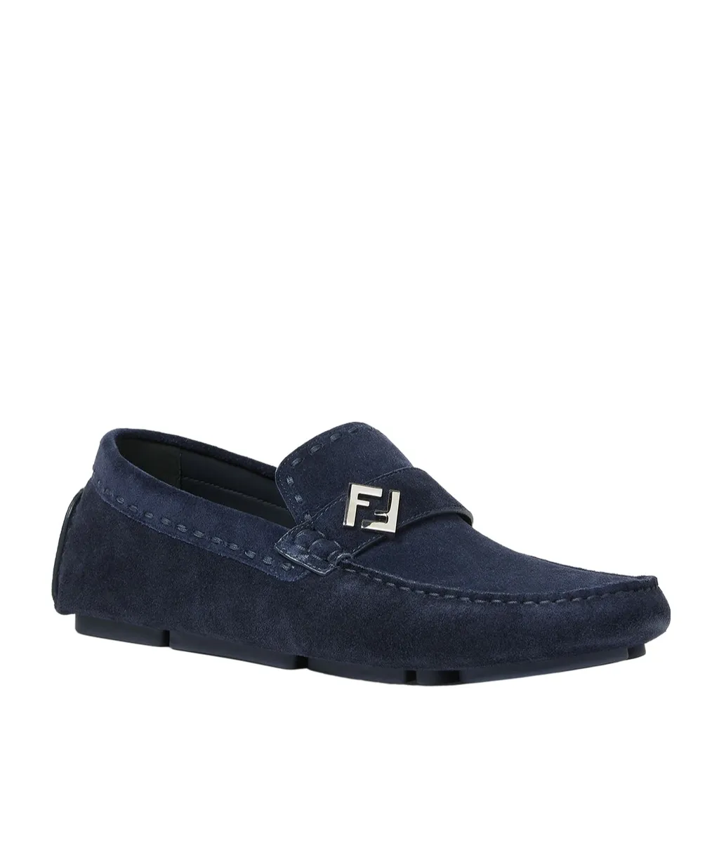 Navy Blue Suede Drivers