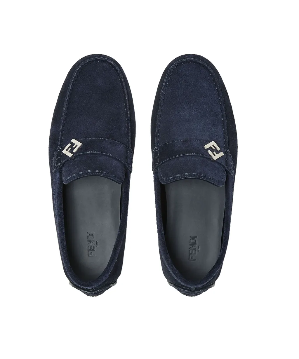 Navy Blue Suede Drivers
