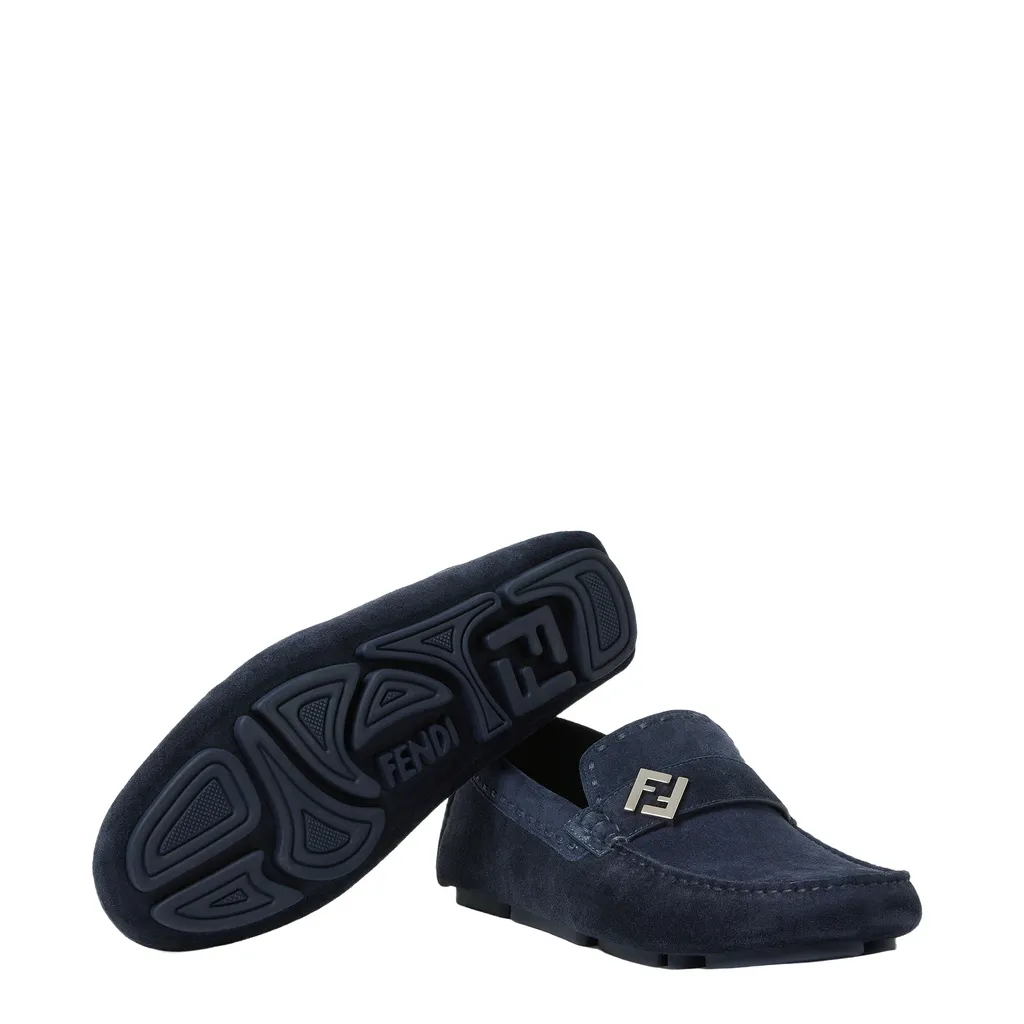 Navy Blue Suede Drivers