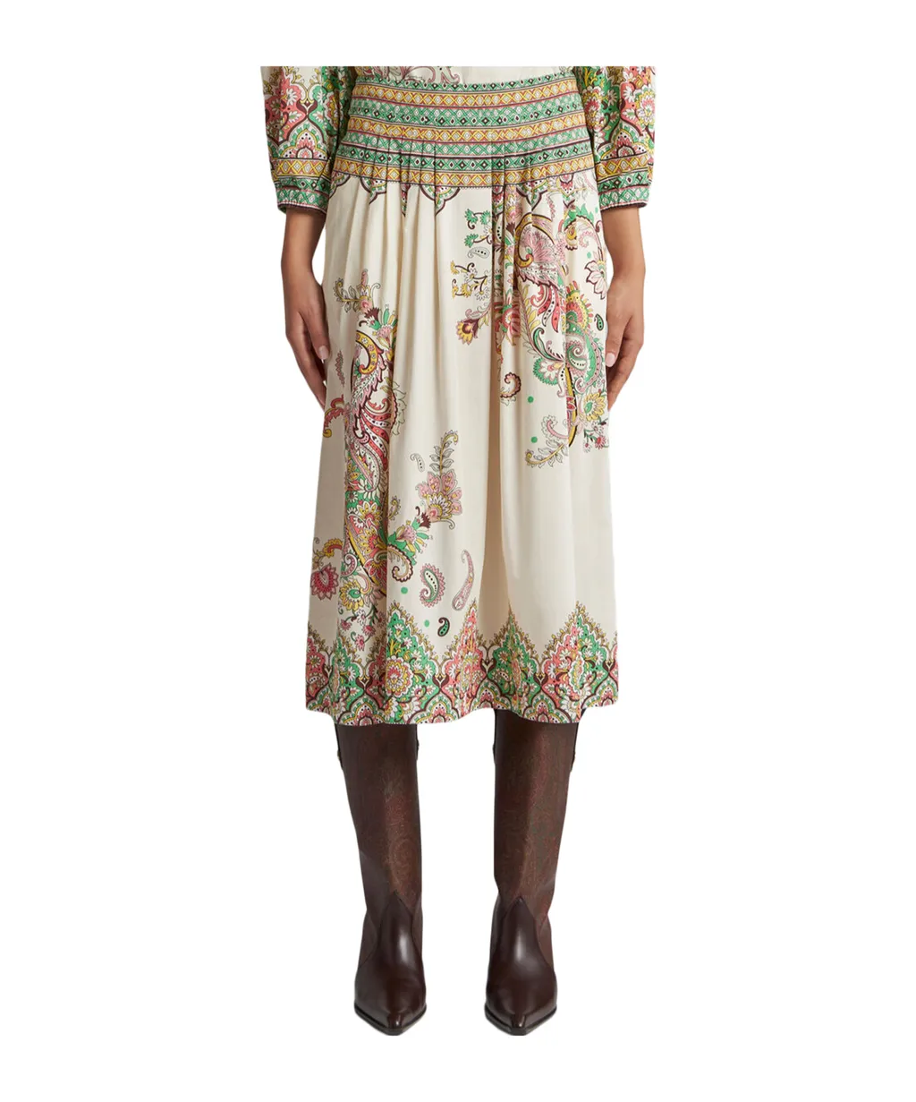 Floral Printed Midi Skirt