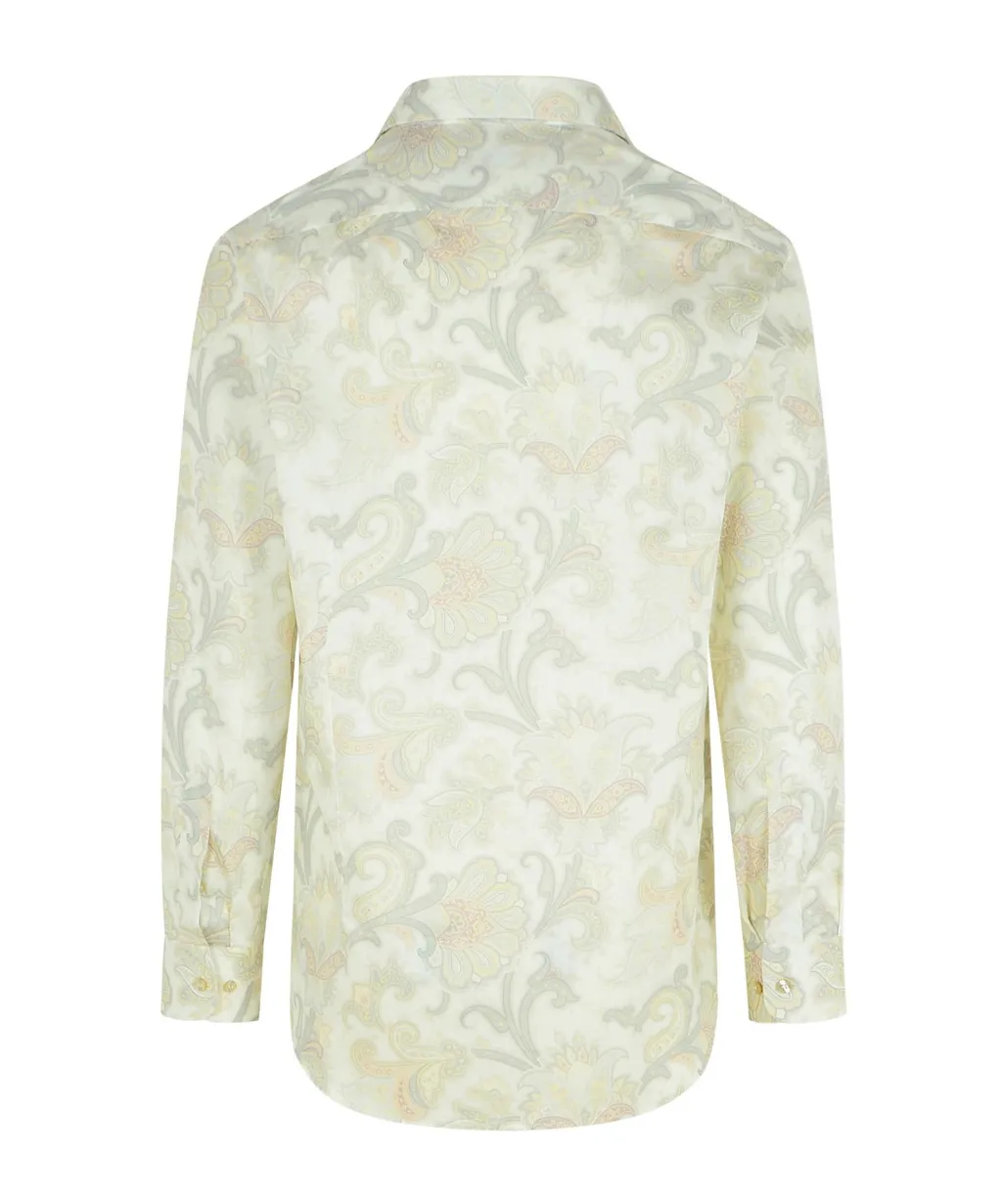 Floral Printed Long-Sleeved Shirt