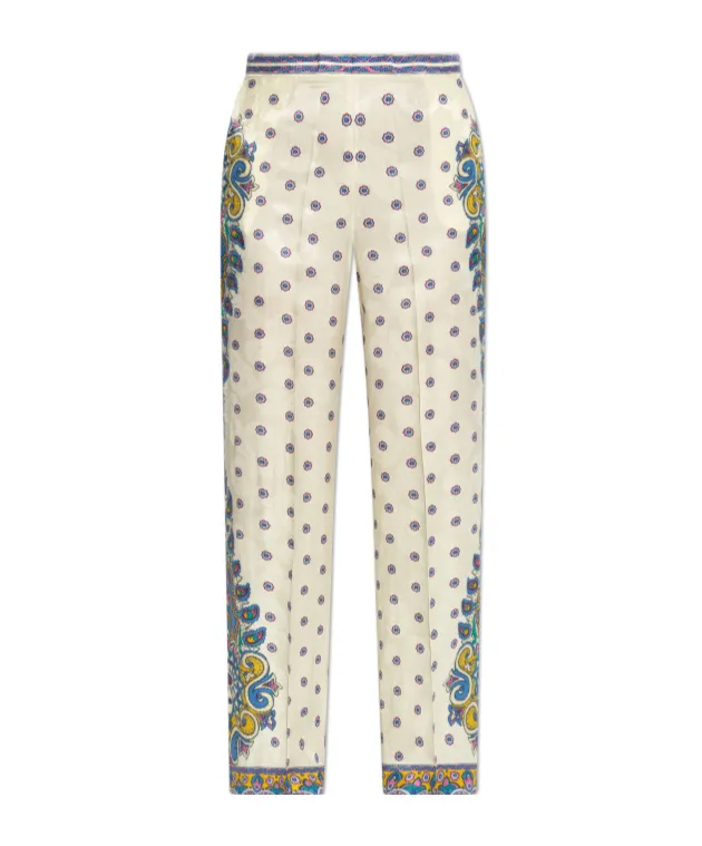 Dotted Straight Leg Trousers