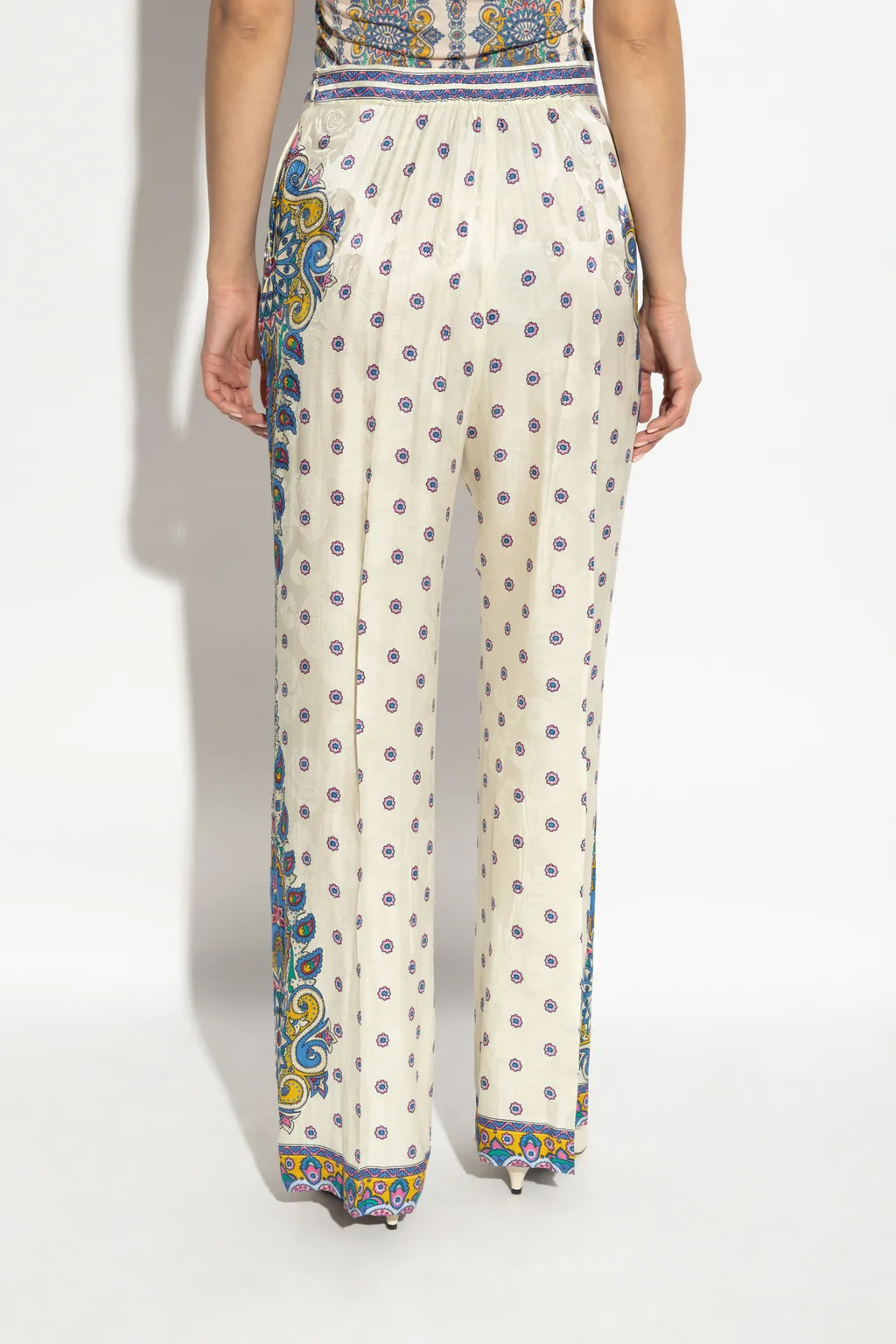 Dotted Straight Leg Trousers
