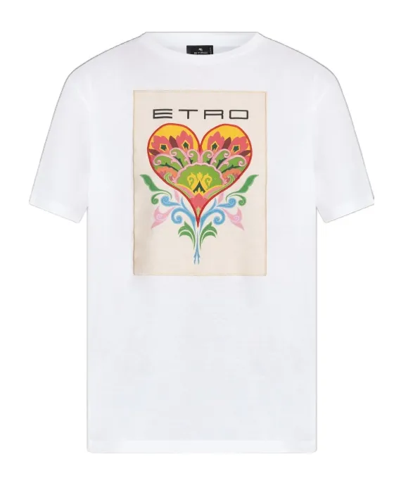 Motif Embroidered Crewneck T-Shirt