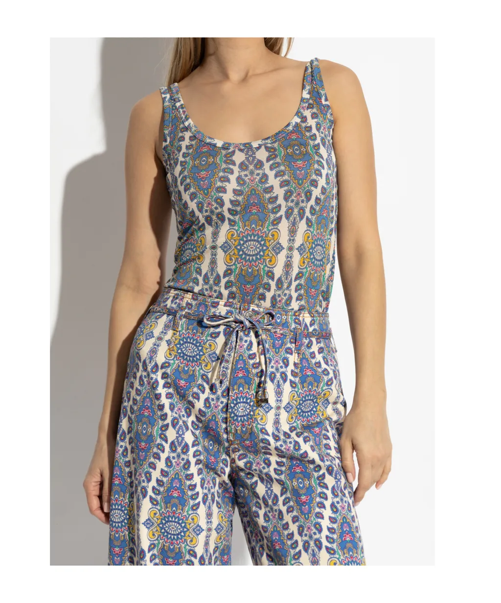 Graphic Printed Sleeveless Top