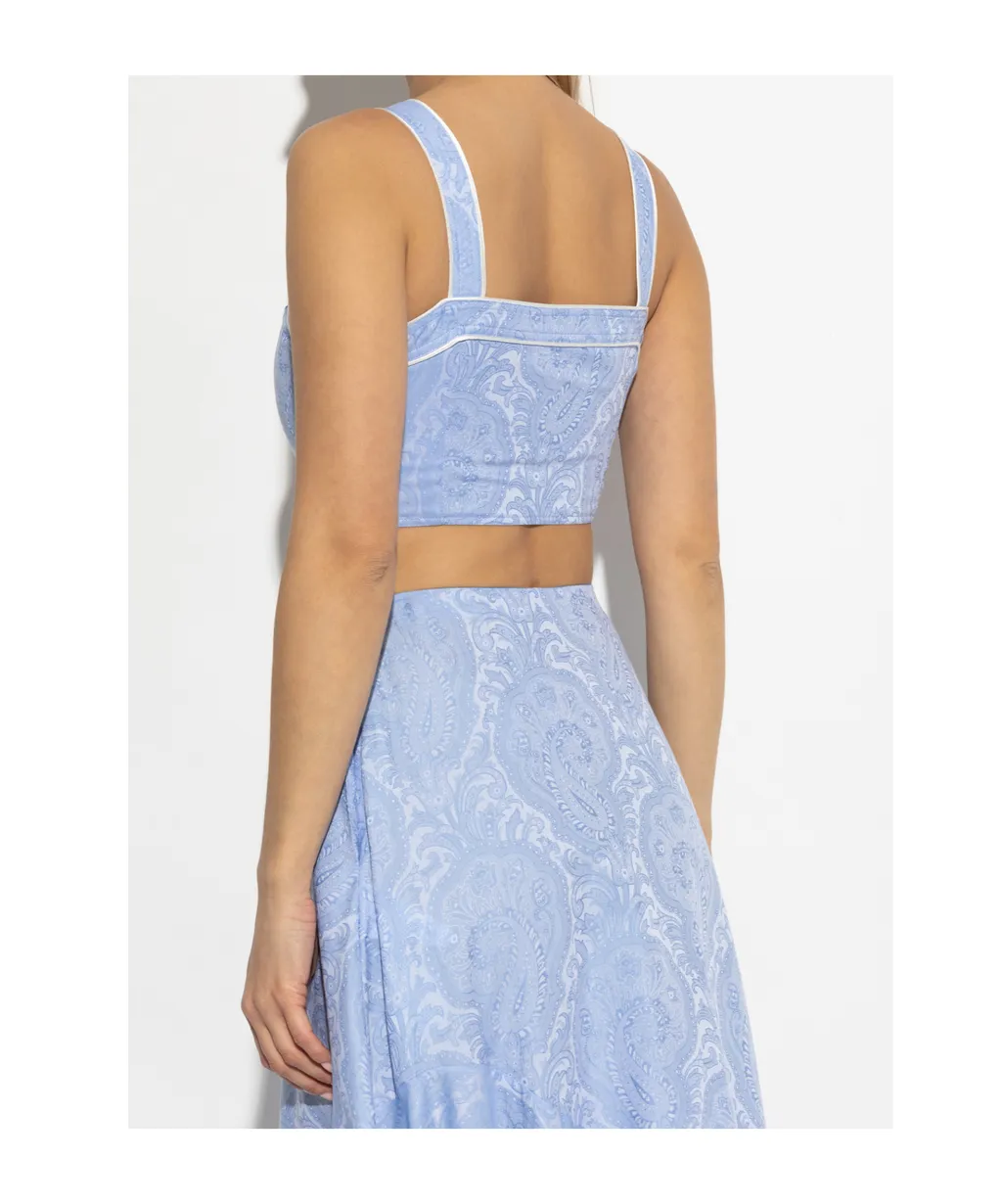 Printed Short Strappy Top